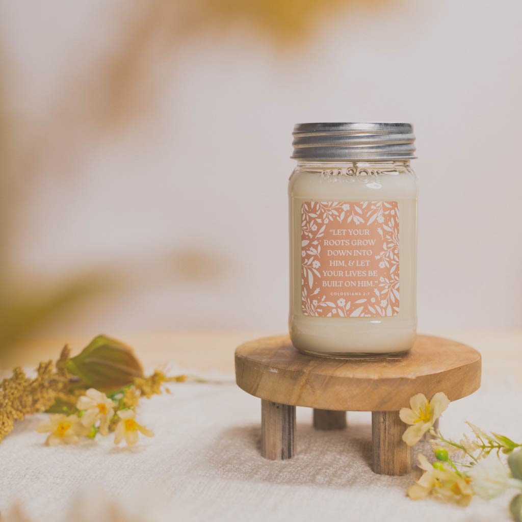 “Let Your Roots Grow” Soy Candle Antique Candle Co. Wholesale