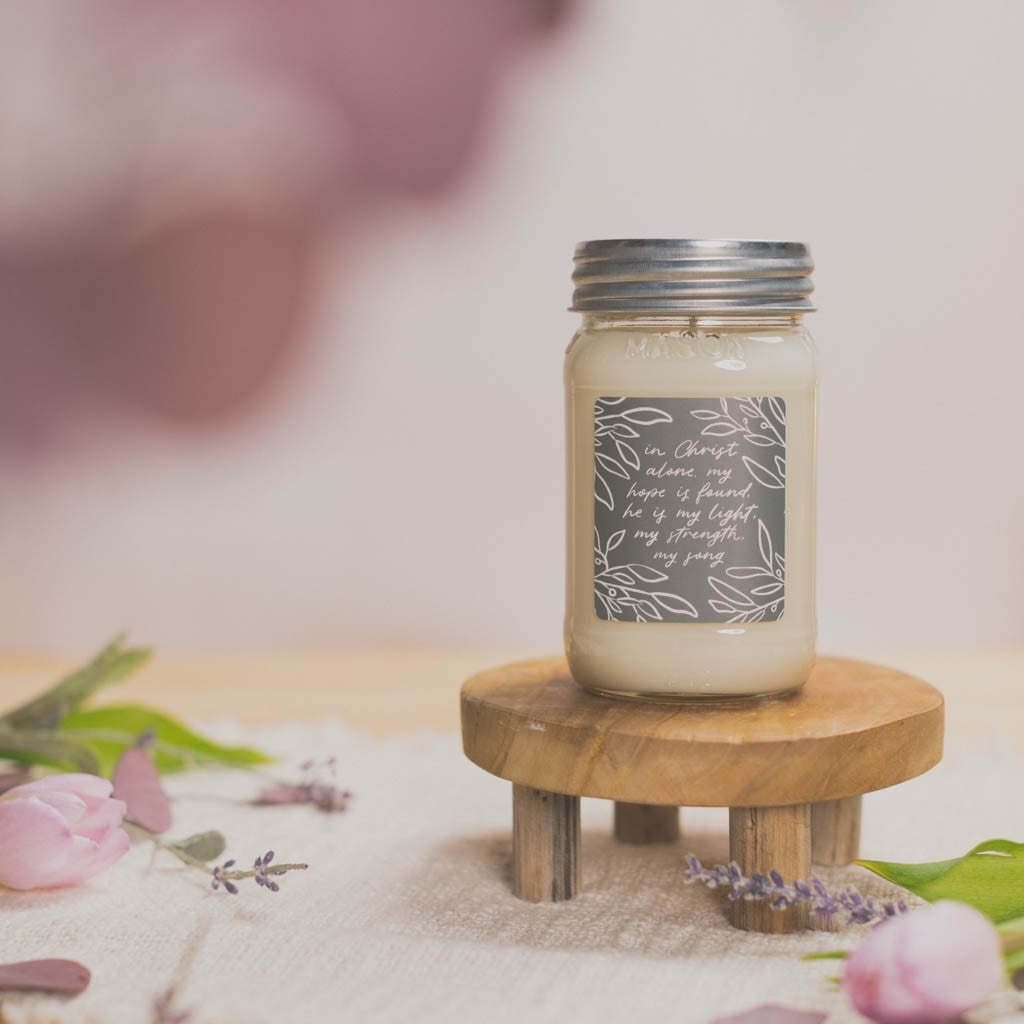 “In Christ Alone” Soy Candle Antique Candle Co. Wholesale