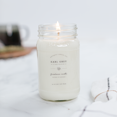 Soy Wax Mason Jar Candle - Earl Grey by To Mimi’s House We Go