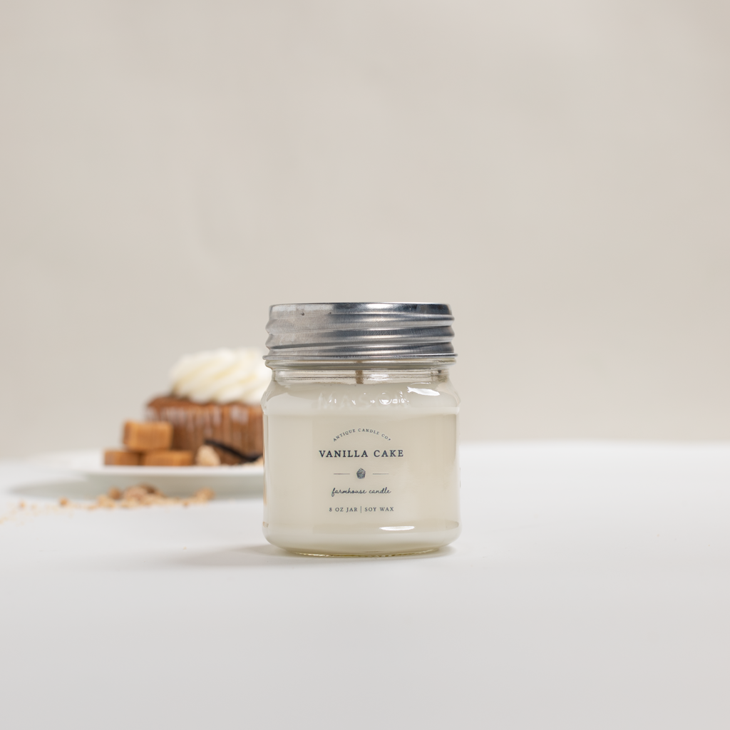 Vanilla Cake - Soy Wax Mason Jar Candle