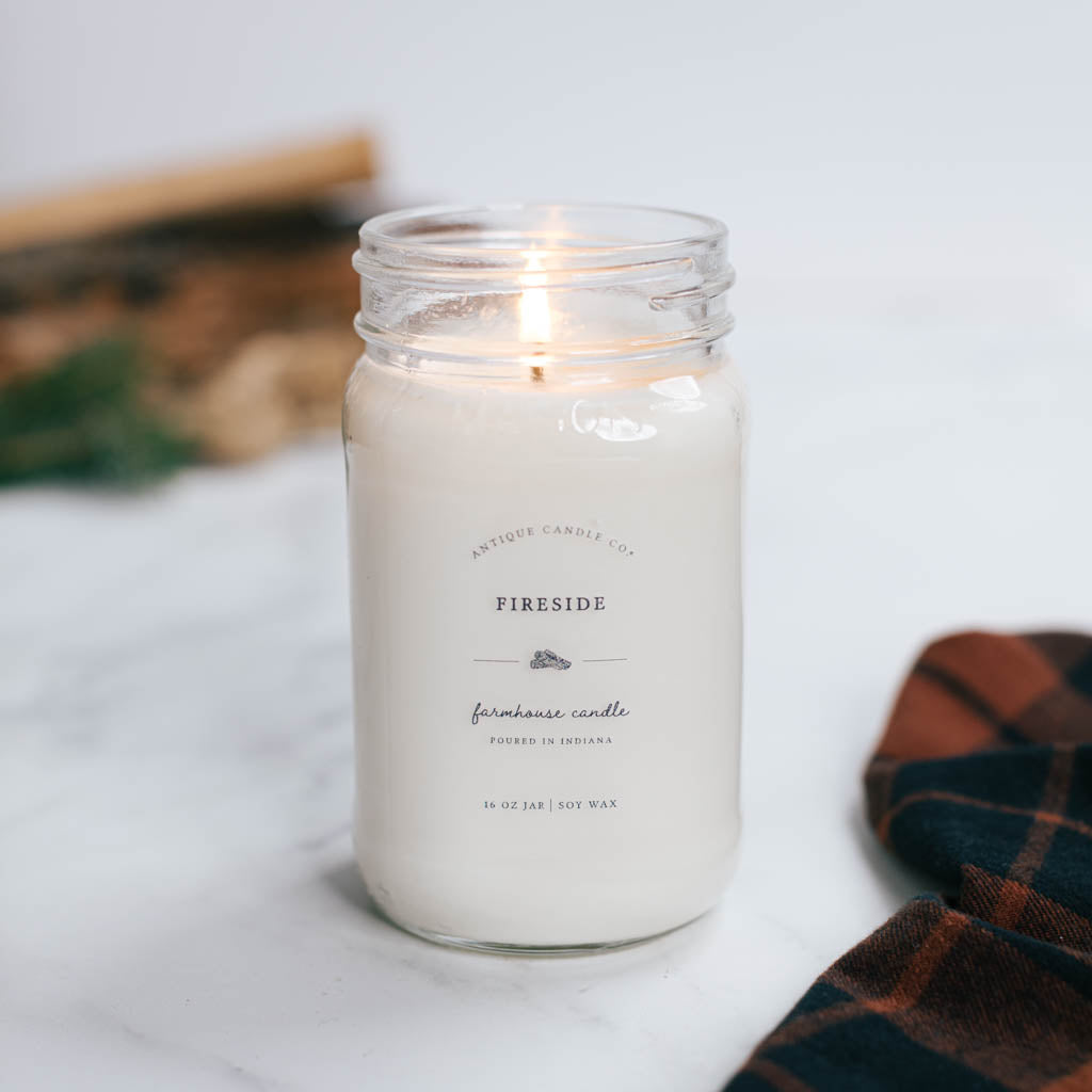 Fireside - Soy Wax Mason Jar Candle