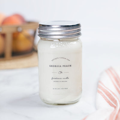 Soy Wax Mason Jar Candle - Georgia Peach