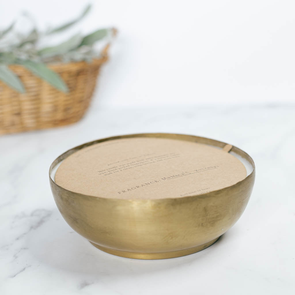 Warm Caramel Crumble Brass Candle Cases